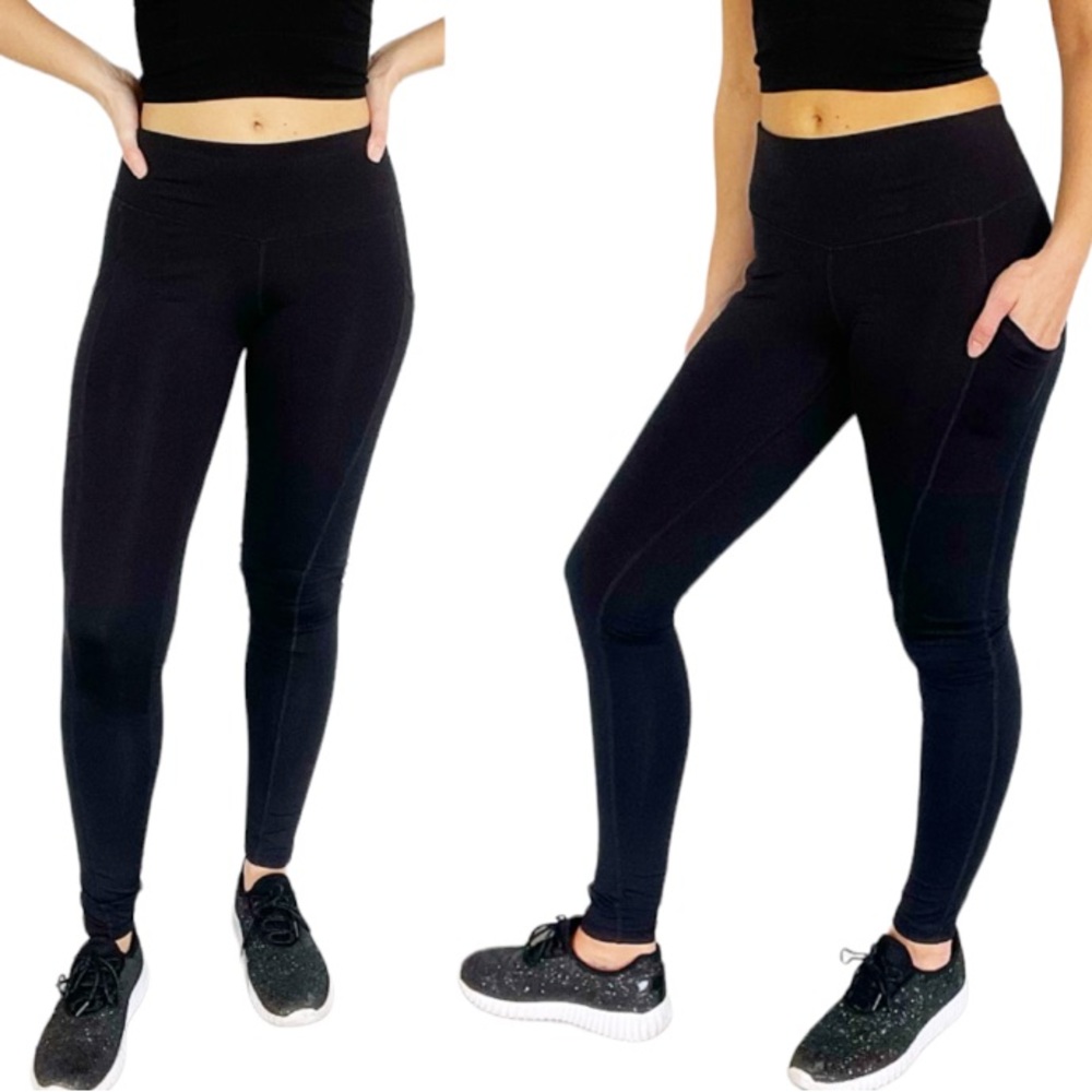 Champion Duodry black full length stash pocket leggings size small